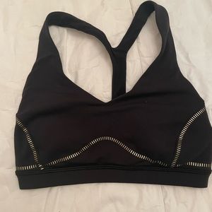 Lululemon black gold bra size 2